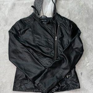 Black leather jacket